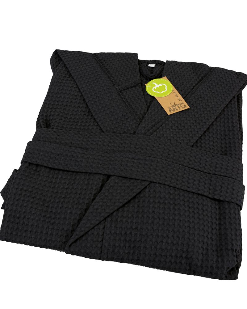 Waffle Bathrobe with Hood