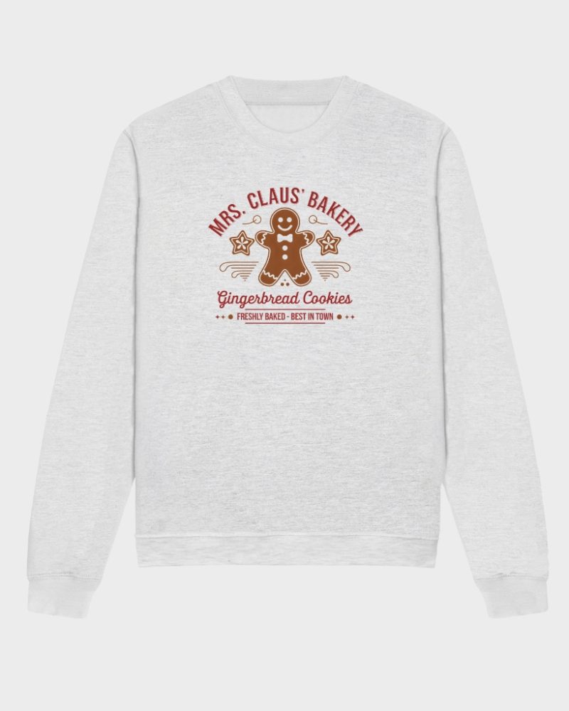 mrs claus bakery ash unisex sweatshirt