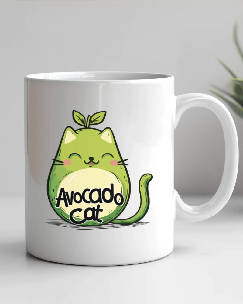 Avocado Cat Mug