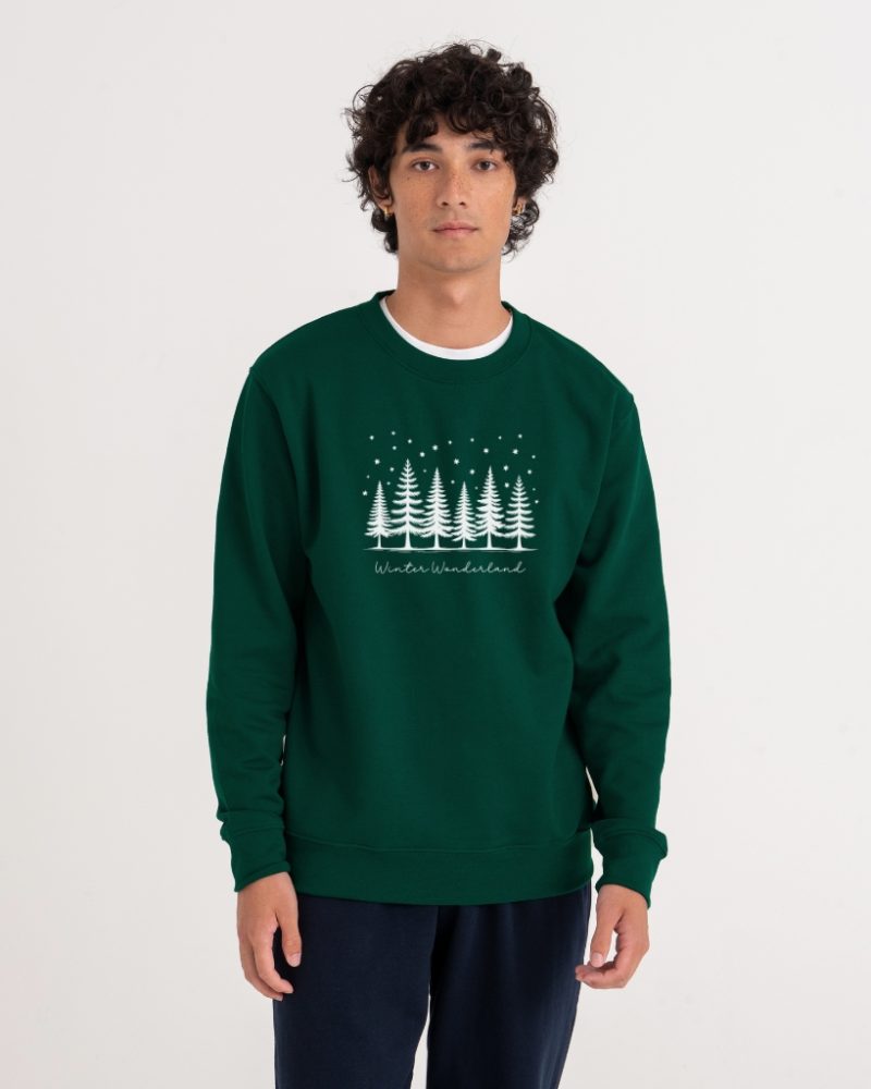 winter wonderland unisex sweatshirt model