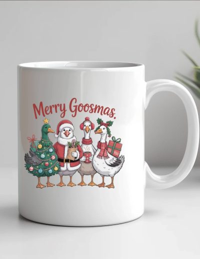 merry goosmas mug