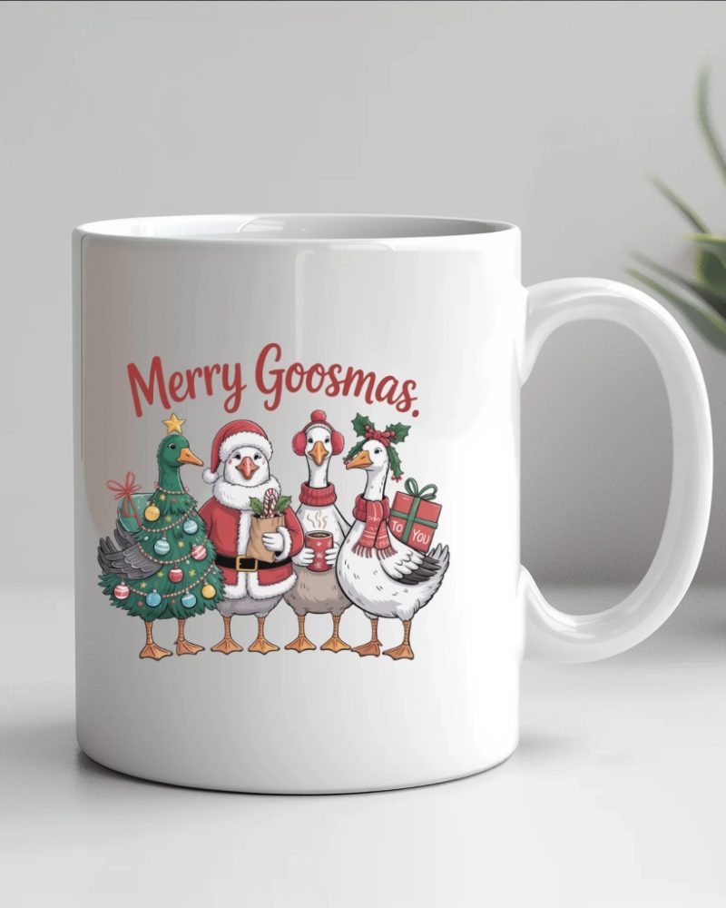 merry goosmas mug